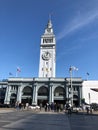 San Francisco, CA/USA - 2/1/2020: City of San Francisco, Embarcadero, Ferry Building Clock Tower