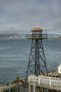 Alcatraz Island east shore watchtower, San Francisco, CA, USA