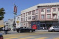 SAN FRANCISCO, CA, USA, 2.09.2020 - Red Lips graffiti on Filbert Street building