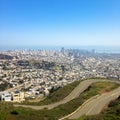 San Francisco, CA, USA, San Francisco view from Twin Peaks. Royalty Free Stock Photo