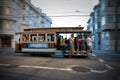 San Francisco cablecar in motion