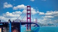 Span of the Golden Gate Bridge in San Francisco Royalty Free Stock Photo