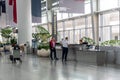 SAN FRANCISCO, CALIFORNIA - APRIL 04, 2019: San Francisco International Airport. Information Desk