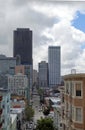 Beautiful urban view of San Francisco from Telegraph Hill Royalty Free Stock Photo