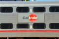 San Francisco, California: Caltrain train at the San Francisco Caltrain station Royalty Free Stock Photo