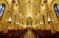 San Francisco, California - December 10, 2017: Interior of Church of Saint Francis from Assisi