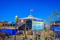 San Francisco, California - February 11, 2017: Beautiful touristic view of Pier 39 in the popular and cultural downtown Royalty Free Stock Photo