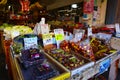 San Francisco, California: Fruit and Vegetable products inside a Market in Chinatown