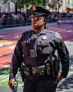 Gay Pride Parade in San Francisco - police woman patrols parade