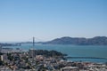 SAN FRANCISCO, CALIFORNIA - SEPTEMBER 9, 2015 - View of Golden Gate Bridge from Coit Tower Royalty Free Stock Photo
