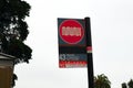 San Francisco, California: SFMTA MUNI Bus Stop n. 43 in the Presidio Royalty Free Stock Photo