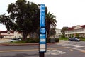 San Francisco, California: SFMTA MUNI Bus Stop n. 43 in the Presidio Royalty Free Stock Photo