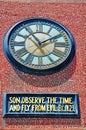 San Francisco, the Old Cathedral of Saint Mary, cathedral, clock, tower, motto, California, biblical, quote, Usa