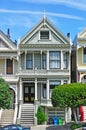 San Francisco, Painted Ladies, public monument, architecture, victorian, house, California, United States, Alamo Square Royalty Free Stock Photo