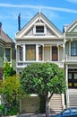 San Francisco, Painted Ladies, public monument, architecture, victorian, house, California, United States, Alamo Square Royalty Free Stock Photo