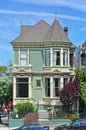 San Francisco, Painted Ladies, public monument, architecture, victorian, house, California, United States, Alamo Square Royalty Free Stock Photo