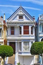 San Francisco, Painted Ladies, public monument, architecture, victorian, house, California, United States, Alamo Square Royalty Free Stock Photo