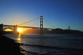 San Francisco, Golden Gate, bridge, skyline, California, United States of America, Usa, sunset, bay, Pacific Ocean