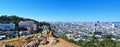 San Francisco, skyline, Corona Heights, hill, hilltop, aerial view, California, United States of America, Usa Royalty Free Stock Photo