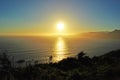 San Francisco, bay, Alcatraz, island, beach, sailing, Pacific Ocean, California, United States, sunset Royalty Free Stock Photo