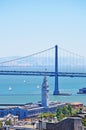 San Francisco, Ferry Building, Bay Bridge, bay, skyline, California, United States of America, Usa Royalty Free Stock Photo