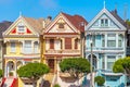 San Francisco painted ladies buildings Royalty Free Stock Photo