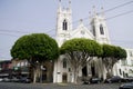 SAN FRANCISCO, CALIFORNIA, UNITED STATES - NOV 25th, 2018: The National Shrine of Saint Francis of Assisi, beautiful old