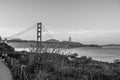 SAN FRANCISCO, CALIFORNIA, UNITED STATES - 29 October 2022: Photo of the iconic Golden Gate Bridge in San Francisco