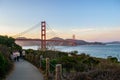 SAN FRANCISCO, CALIFORNIA, UNITED STATES - 29 October 2022: Photo of the iconic Golden Gate Bridge in San Francisco