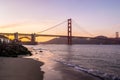 SAN FRANCISCO, CALIFORNIA, UNITED STATES - 29 October 2022: Photo of the iconic Golden Gate Bridge in San Francisco