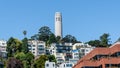 Coit Tower San Francisco California in a blue sky day USA Royalty Free Stock Photo