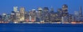 San Francisco, California, USA - August 31, 2015: View of San Francisco Skyline and Oakland Bay Bridge from Treasure Island at Royalty Free Stock Photo