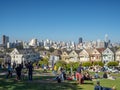 San Francisco, California, USA: Painted ladies, Victorian and Edwardian houses and buildings, Alamo Square Park