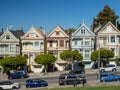 San Francisco, California, USA: Painted ladies, Victorian and Edwardian houses and buildings, Alamo Square Park Royalty Free Stock Photo