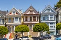 American architecture, Painted Ladies, San Francisco, USA Royalty Free Stock Photo