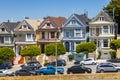 American architecture, Painted Ladies, San Francisco, USA Royalty Free Stock Photo
