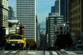San Francisco, California, USA, 2019, November 9th Yellow taxi on the street of San Francisco