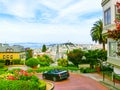 San Francisco, California, USA - View of Lombard Street Royalty Free Stock Photo