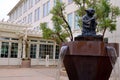 San Francisco, California: YODA Fountain. Fountain a statue of the Star Wars character Yoda, installed at the Lucasfilm Royalty Free Stock Photo