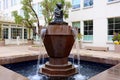 San Francisco, California: YODA Fountain. Fountain a statue of the Star Wars character Yoda, installed at the Lucasfilm Royalty Free Stock Photo