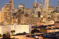 San Francisco Christmas Lights viewed from Russian Hill neighborhood. Royalty Free Stock Photo