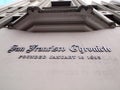 San Francisco Chronicle Founded January 16 1865 sign on building