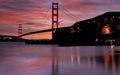 San Francisco City Golden Gate Bridge Sunset Sky