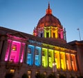 San Francisco City Hall Rainbow Colors Royalty Free Stock Photo