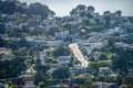 San francisco city neighborhoods and street views on sunny day Royalty Free Stock Photo