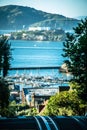 San francisco city neighborhoods and street views on sunny day Royalty Free Stock Photo