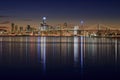 San Francisco City Skyline in Holiday Lights and Spirit Royalty Free Stock Photo