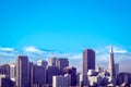 The San Francisco city skyline at sunrise. Royalty Free Stock Photo