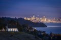 San Francisco City view with holiday lights Royalty Free Stock Photo