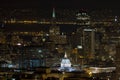 San Francisco Cityscape with City Hall at Night Royalty Free Stock Photo